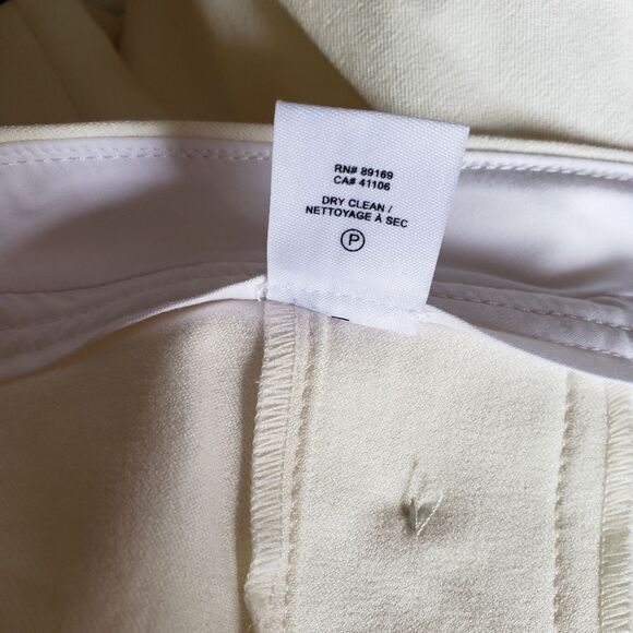 Derek Lam 10 Crosby Cotton Elastane Straight Leg Stretch Pants Size 8 Soft White - Picture 7 of 8